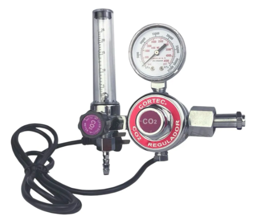 REGULADOR FLUJOMETRO CON CALENTADOR PARA CO2