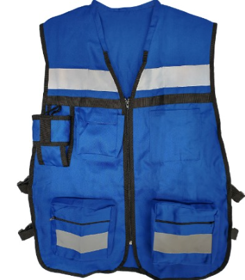 CHALECO GABARDINA AZUL REY 