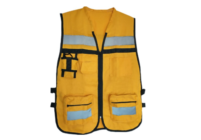 CHALECO GABARDINA AMARILLO MANGO