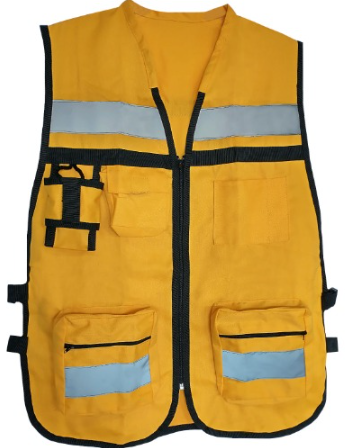 CHALECO GABARDINA AMARILLO MANGO