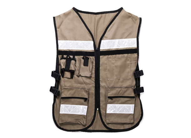 CHALECO GABARDINA CAFE