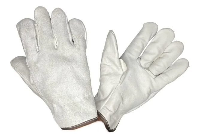 GUANTE PIEL DE RES ARGONERO GRIS 