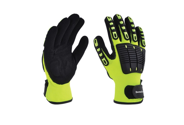 GUANTE NYLON FLUORESCENTE, PVC Y PARA IMPACTO