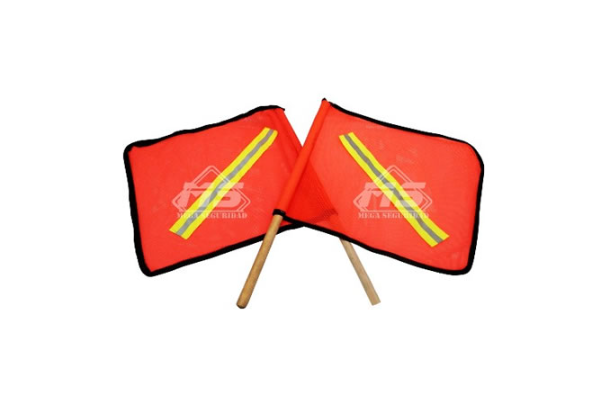 BANDERA MALLA NARANJA CON FRANJA REFLEJANTE