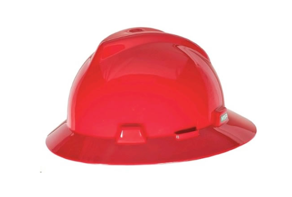CASCO MSA TIPO MINERO CON MATRACA ROJO