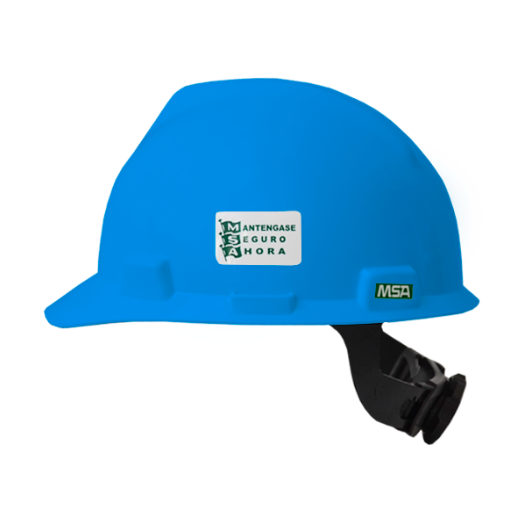 CASCO MSA TIPO CACHUCHA CON MATRACA AZUL