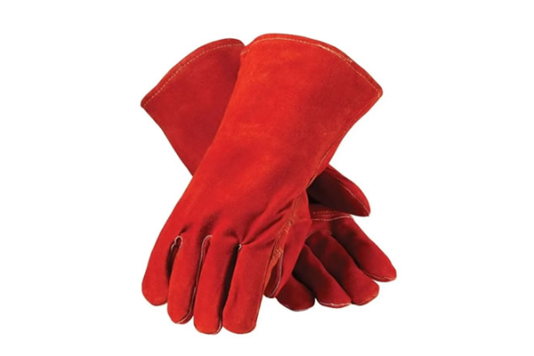 GUANTE CARNAZA AFELPADO ROJO HILO KEVLAR