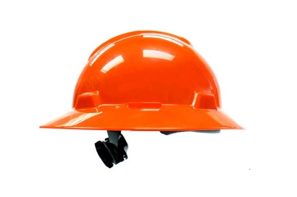 CASCO MSA TIPO MINERO CON MATRACA NARANJA