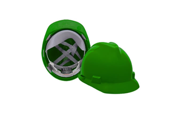 CASCO MSA TIPO CACHUCHA CON MATRACA VERDE
