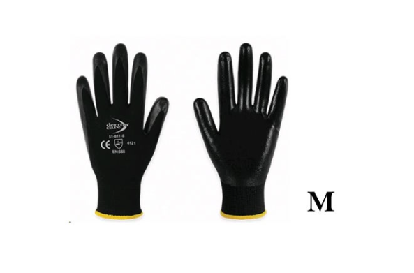 GUANTE NYLON NEGRO NITRILO NEGRO TALLA 8 