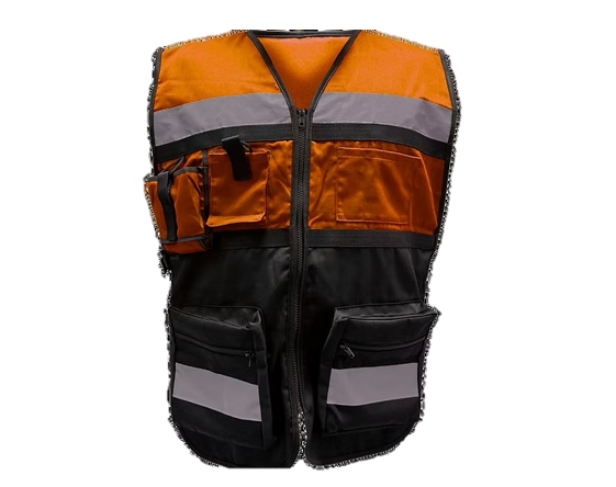 CHALECO REPORTERO BICOLOR MR-SC1010 NARANJA