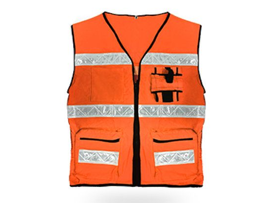 CHALECO GABARDINA-MALLA MR-SR1062NJ NARANJA 