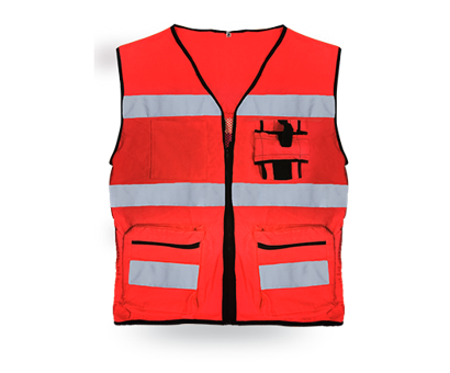 CHALECO GABARDINA-MALLA MR-SR1062RJ ROJO