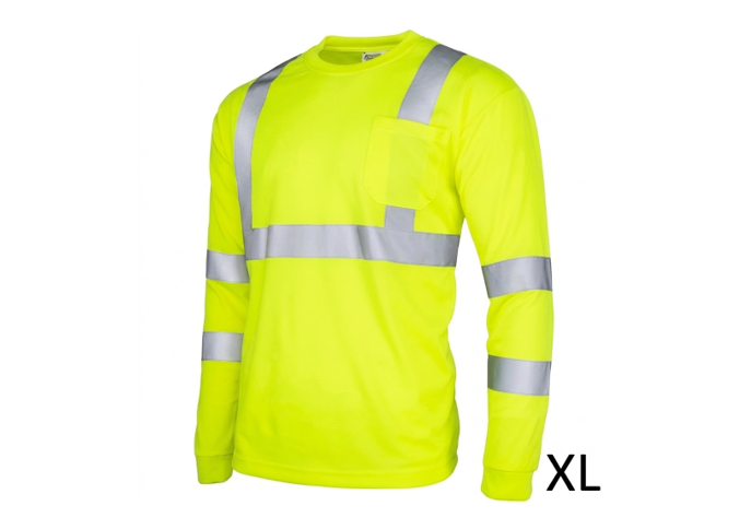 PLAYERA MANGA LARGA AMARILLA SR1073 T-XG