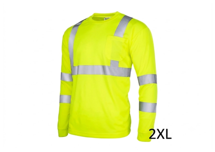 PLAYERA MANGA LARGA AMARILLA SR1073 T-XXL