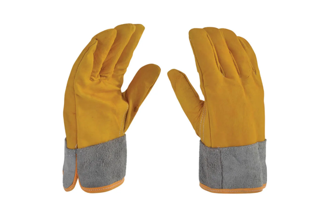 GUANTE PIEL DE CERDO ARGONERO AMARILLO PUÑO SEGURIDAD