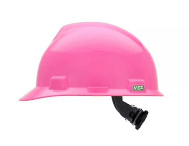 CASCO MSA TIPO CACHUCHA CON MATRACA ROSA