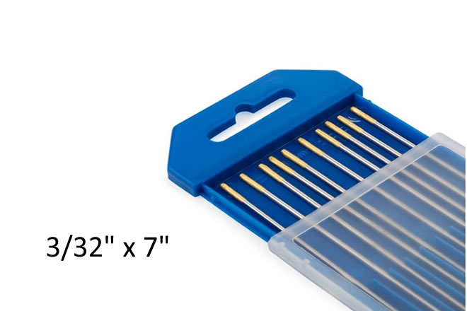TUNGSTENO 3/32 X 7 ( PUNTA DORADA) LANTANO 1.5%