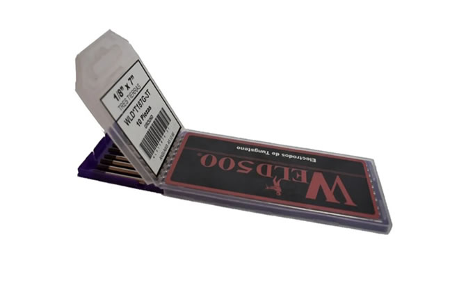 TUNGSTENO 1/8 X 7 3 TIERRAS (PUNTA MORADA)